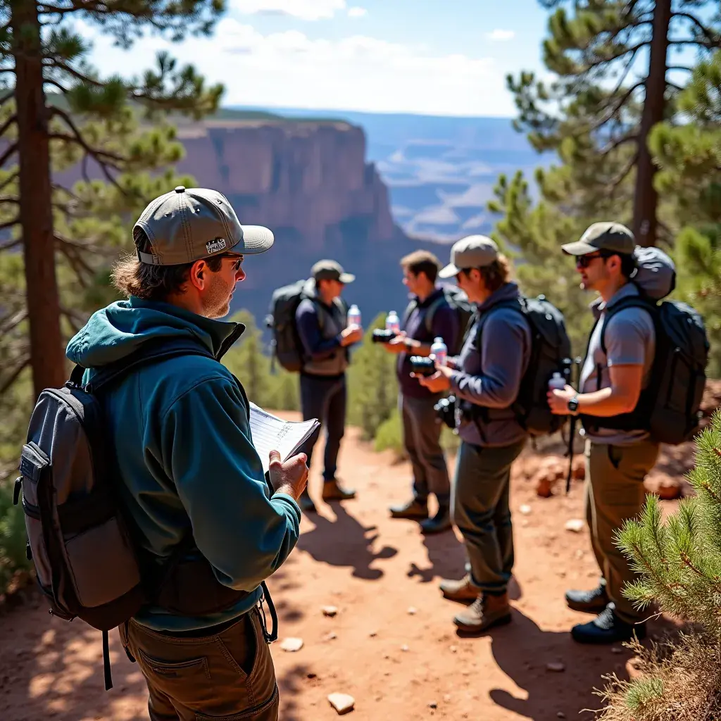 Каньон в лучах утреннего солнца, подчеркивающего его красоту.